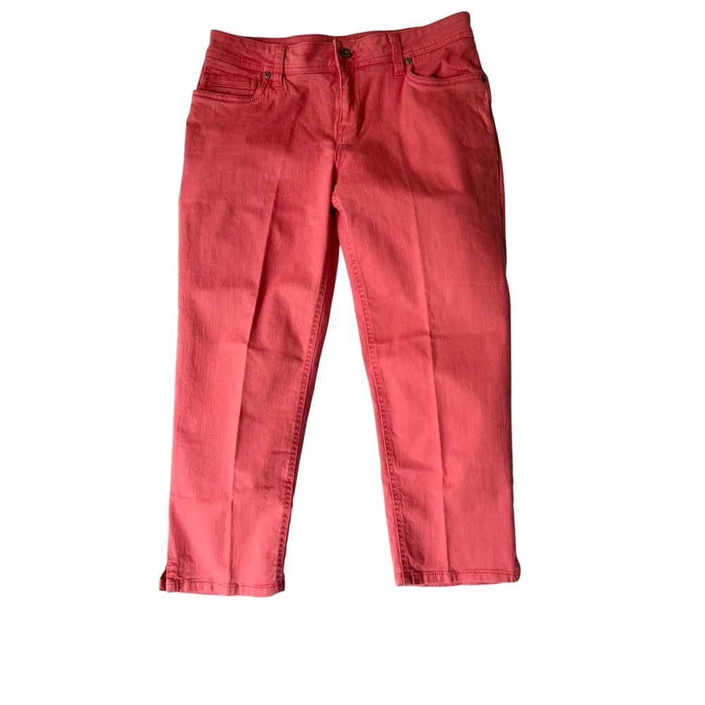Sonoma Life + Style Modern Fit Capri Pants Size 6 Coral Red Stretch Cotton
